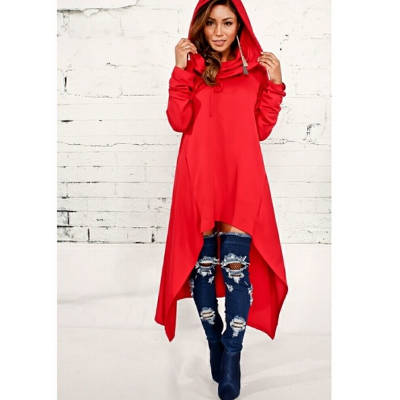 Dresses & Skirts - New-High/Low Hooded Dress